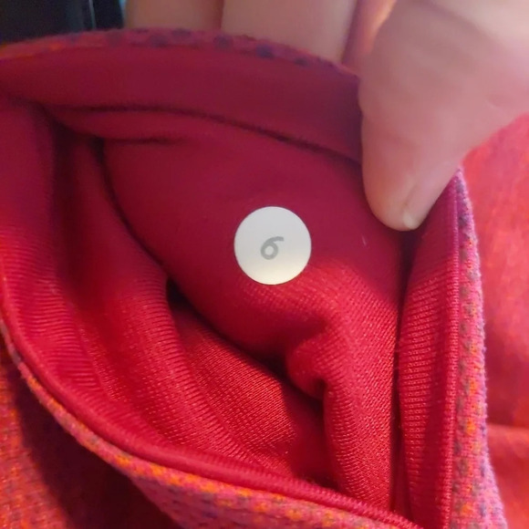 Lululemon Wunder Under cropped leggings in heathered Red Luon 6 - Picture 7 of 7